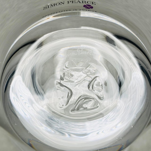 Vintage Simon Pearce “Chelsea” Clear Crystal Bowl Handcrafted in America For Sale - Image 10 of 10