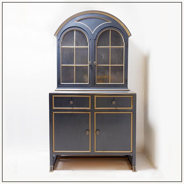 Vintage Chinese Cabinet in Lacquered Grey For Sale - Image 16 of 16