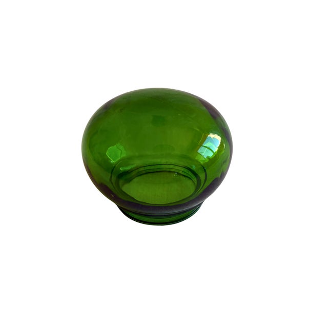 Forest Green Belgian Cobalt Green Apothecary Jars, 1920s, Set of 3 For Sale - Image 8 of 10
