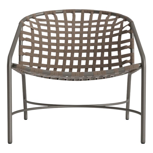 Brown Jordan Kantan Aluminum Suncloth Lounge Chair, Mica frame with Mica fabric For Sale