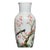 Vintage Famille Rose Porcelain Vase – 8.7" Bird & Flower Bottle Vase With Calligraphy For Sale