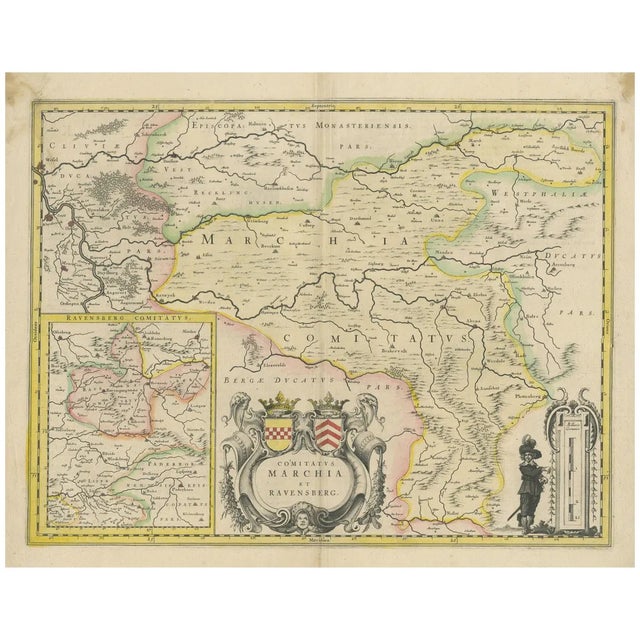 Map of the Marches and Ravensberg Countie, 1660 For Sale