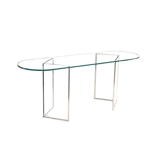 Vintage Glass Table attributed to Fontana Arte, 1973 For Sale - Image 8 of 8