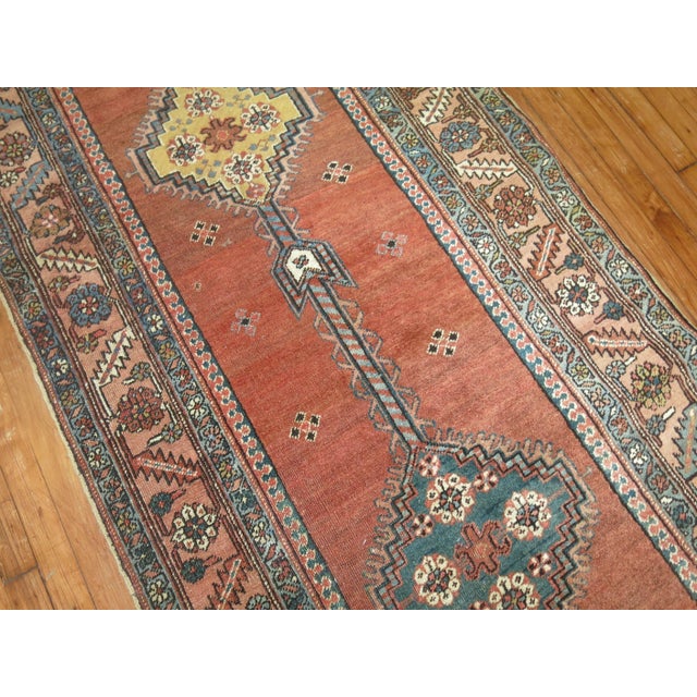Early 20th Century Antique Zabihi Collection Tribal Serapi Heriz Runner - 3'5" x 15'4" For Sale - Image 5 of 11