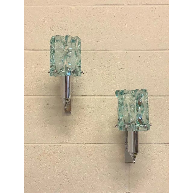 Wall Lights with Chromed Steel Frame from Cristal Art, 1970s, Set of 2 For Sale - Image 13 of 13