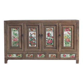 Chinese Painted Elm Sideboard For Sale