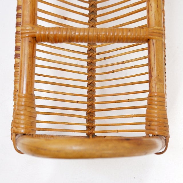 Vintage Dutch Rattan Magazine Rack, 1960s For Sale - Image 13 of 14