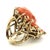 Italian Carved Red Coral Diamond 14k Gold Statement Ring, Circa 1970s, Size 6.25 For Sale In Miami - Image 6 of 13