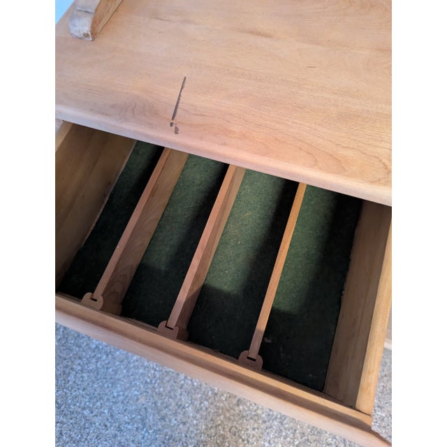 Wood Unfinished 1970s Ethan Allen Open Maple Hutch For Sale - Image 7 of 10