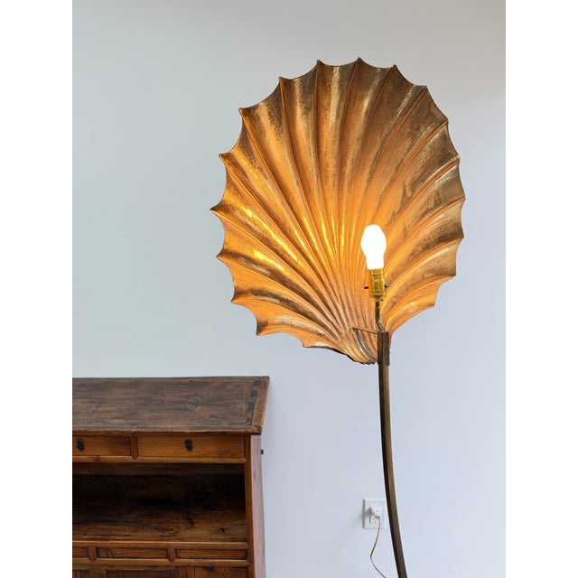 Metal 1970s Tommaso Barbi Conchiglia Floor Lamp, Italy For Sale - Image 7 of 18