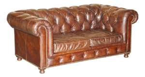 Vintage Heritage Chesterfield Sofa in Brown Leather from Halo
