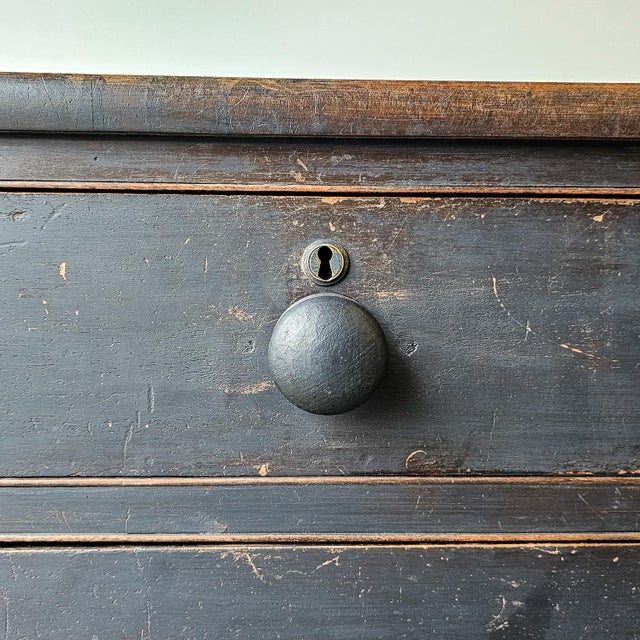 Antique Ebonized Pine Chest of Drawers - Circa 1830 For Sale - Image 10 of 16