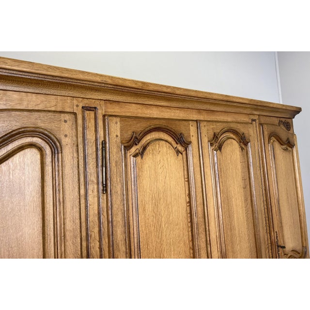 Wood Vintage French Style Wardrobe in Oak For Sale - Image 7 of 13