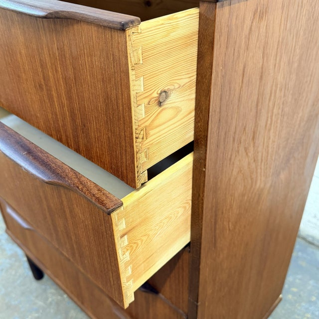 Wood Vintage Danish Modern Teak Five-Drawer Chest by Ejsing Møbelfabrik, Circa 1950s For Sale - Image 7 of 8