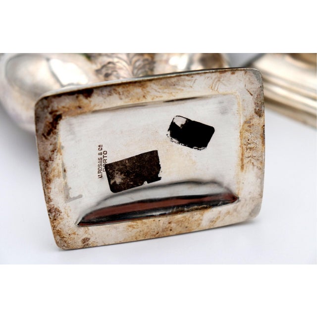 Modern Style Silver Vases, Set of 2 For Sale - Image 4 of 8