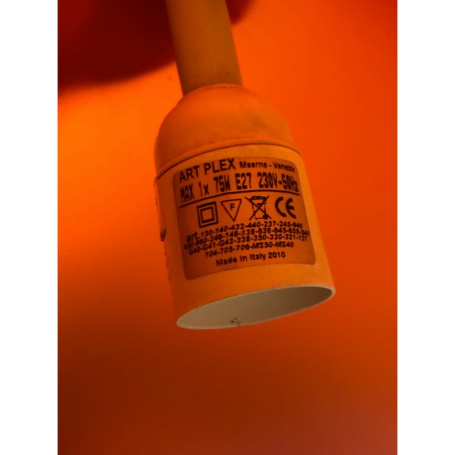 Early 21st Century Red Conical Pendant Lamps from Art Plex, Italy, 2010, Set of 2 For Sale - Image 5 of 6