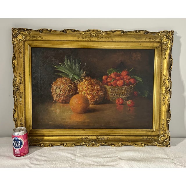 Antique Painting of Still Life With Fruit For Sale - Image 11 of 11