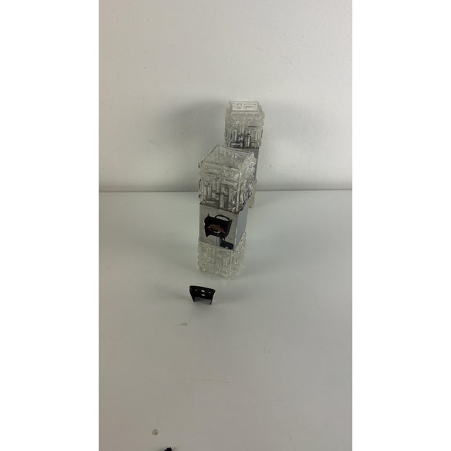 Mid-Century Modern Vintage Space Age Wall Lamps in the style of Gaetano Sciolari, 1970s, Set of 2 For Sale - Image 3 of 5