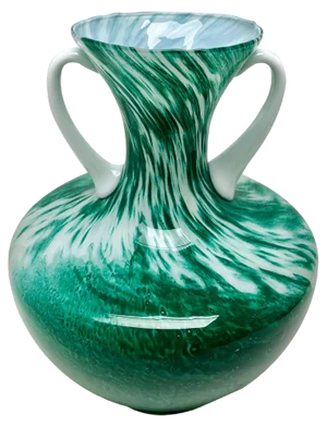 Italian Opalescent Green and White Opaline Pitcher, Florence, 1955