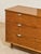 Mid 20th Century Six Drawer Walnut Dresser With Curved Metal Drawer Pulls For Sale - Image 4 of 12