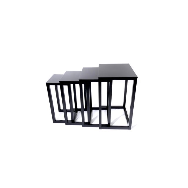Vintage Nesting Table Set by Josef Hoffmann from Wittmann, 1970s, Set of 4 For Sale - Image 12 of 18