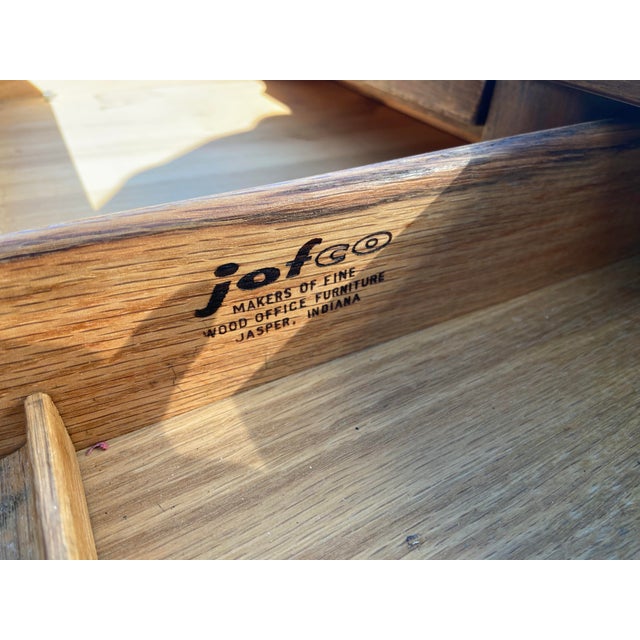 Jofco Vintage Mid Century Modern Wooden Walnut Tanker Executive Desk For Sale In Sacramento - Image 6 of 12