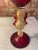 Mid-Century Modern Vintage Italian Handcrafted Red Blown Murano Glass Chalice For Sale - Image 3 of 7
