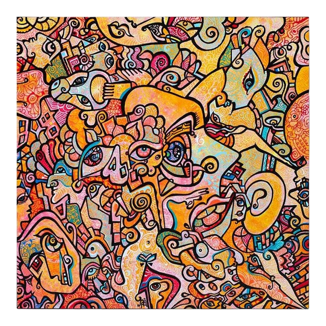 Alexander Arshansky, "Meet the Sunrise" Abstract/Cubist Piece For Sale