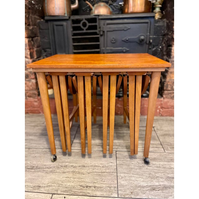 Vintage Nesting Tables in Teak by Poul Hundevad for Novy Domov, 1960s, Set of 5 For Sale - Image 11 of 12