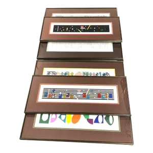 Yaacov Agam "Peace of Time" Signed & Numbered 40/180 Art Serigraphs - Set of 6