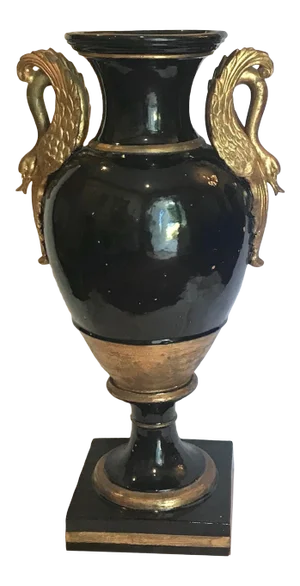 19th Century French Monumental Terracotta Cobalt Blue Glazed Vase