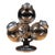 Vintage Rotating Four Globe Countertop Candy Jar Display For Sale