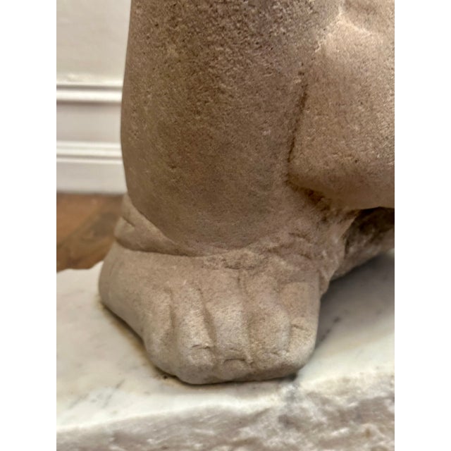 Stone Period Wpa Ashcan School Original Signed Carved Sculpture of an Embracing Couple For Sale - Image 7 of 13