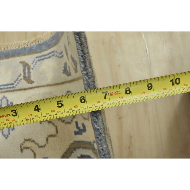 Oushak Rug 9′ X 12’2” Blue Wool Traditional Hand-Knotted Oriental Carpet For Sale - Image 11 of 12