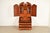 1980s Baker Furniture Style Georgian Burl Wood Inlaid and Hand Painted Drop Front Secretary Desk With Bookcase Hutch Top For Sale - Image 5 of 15