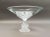 Contemporary Vintage Lalique Crystal France Plumeria Orchid Glass Pedestal Centerpiece Compote Bowl For Sale - Image 3 of 8