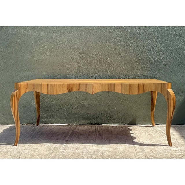 Wood Vintage Keno Bros for Theodore Alexander Scalloped Edge Coffee Table For Sale - Image 7 of 12