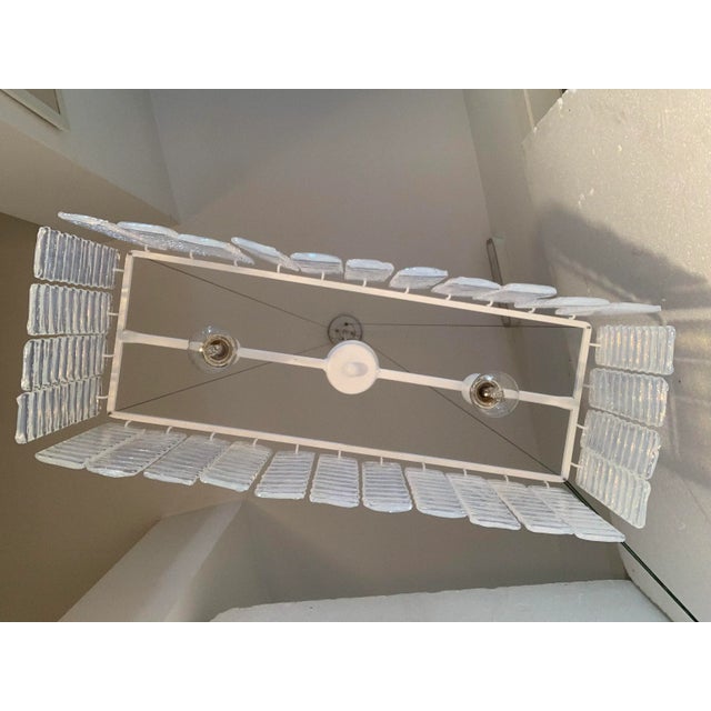 Murano Glass Sputnik Opalino Italian Handmade Chandelier For Sale - Image 11 of 12