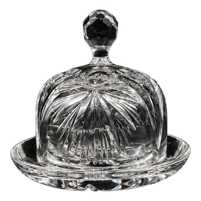 Crystal Butter Dish, 1972 For Sale
