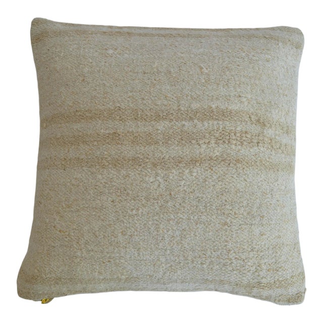 Handmade Hemp Kilim Rug Pillow Cover For Sale