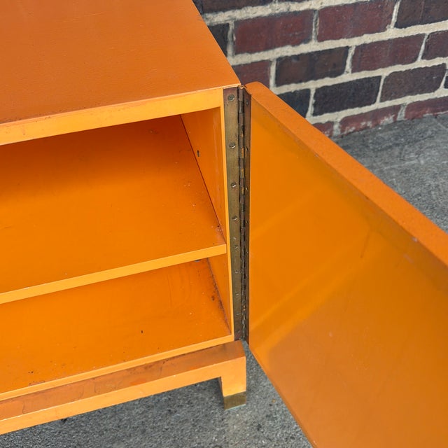Orange Mid-Century Modern Oriental Inspired Lacquered Credenza, Possibly Tommi Parzinger For Sale - Image 8 of 12