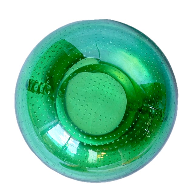 Vintage Vernini Style Murano Bubble Glass Vase For Sale In Atlanta - Image 6 of 6