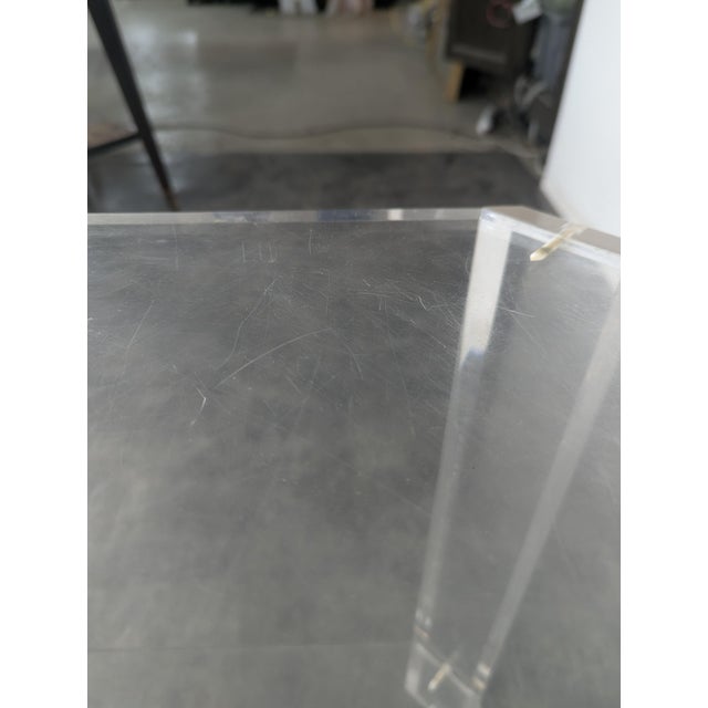 Acrylic Glass Rolling Cart by David Lange For Sale - Image 6 of 7
