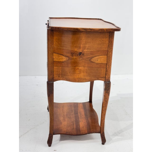 Wood 19th Century French Louis XV Fireside Table W Hand-Painted Sliding Screen For Sale - Image 7 of 12
