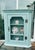 French Provincial French Provincial Mid-Century Distressed Green Cabinet, With 2 Shelves For Sale - Image 3 of 12