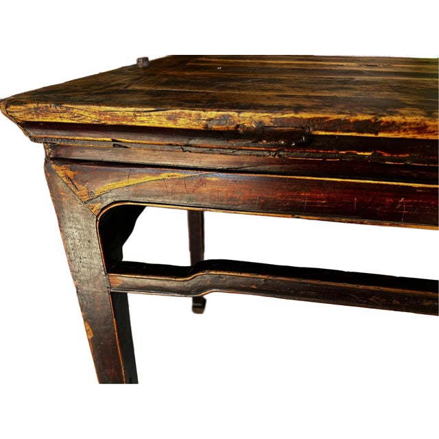 Antique Rectangular Table With Original Patina For Sale In Chicago - Image 6 of 9