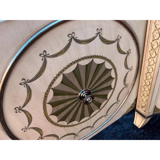 Italian Italian Neo-Classical Style Hand Painted Faux Marble Top Cabinet / Credenza / Sideboard For Sale - Image 3 of 8