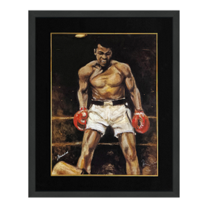 Ronnie Wood, Muhammad Ali (Framed, Rare Dual Signed Serigraph), 2002