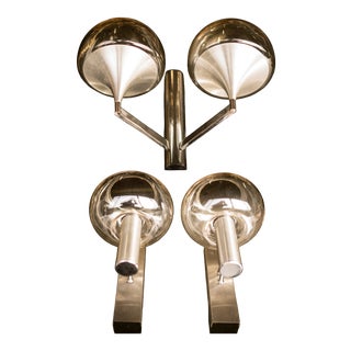 Wall Lights attributed to Goffredo Reggiani for Sciolari, 1970s, Set of 5 For Sale