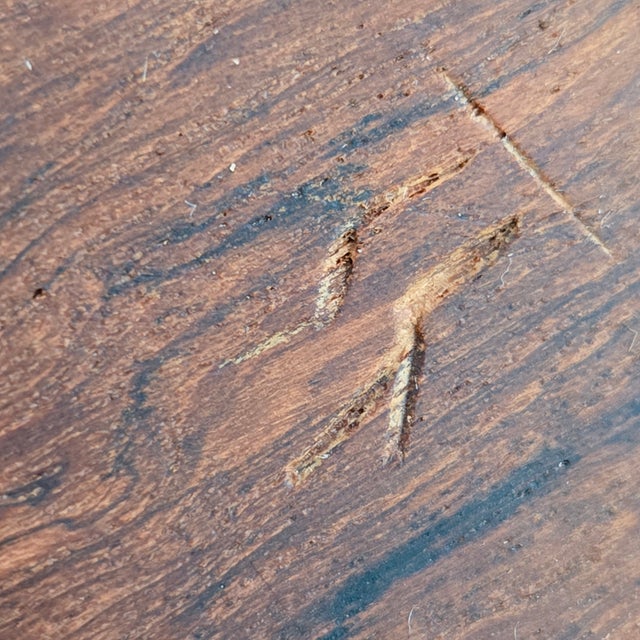 Wood Stig Sandqvist Handled Teak Divided Wood Bowl Organic Design Sweden Marked Ss For Sale - Image 7 of 9